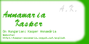 annamaria kasper business card