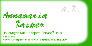 annamaria kasper business card